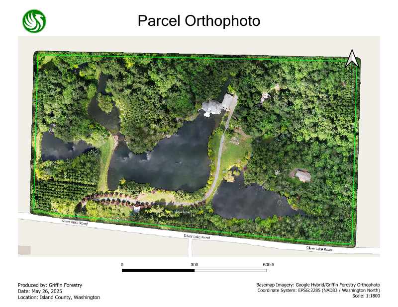 An orthomosaic map created from drone-captured imagery